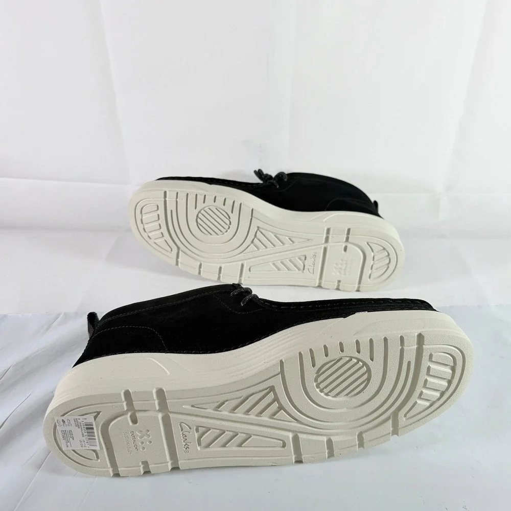 Clarks Origin Wallabee Men's US 12 Black Suede Comfort Moc Toe Sneakers 26157816